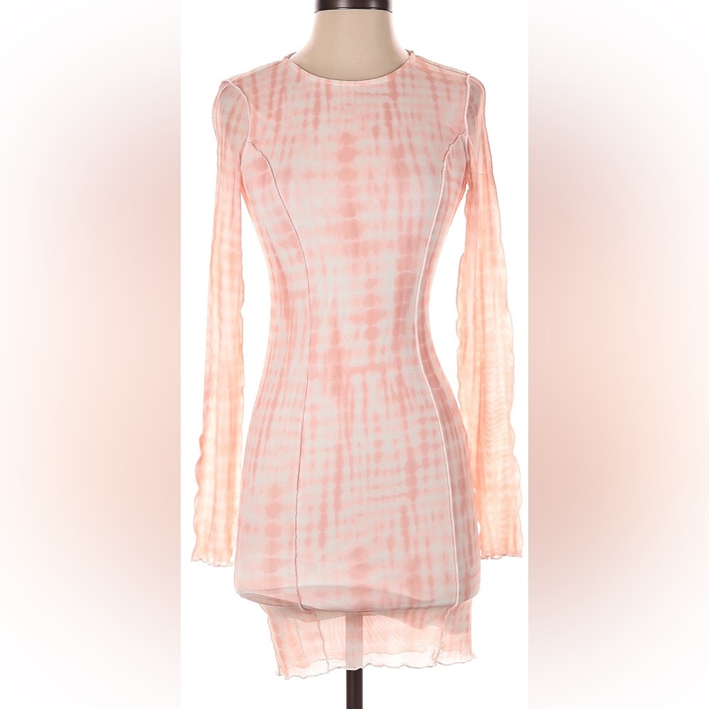 Pink tie dye dress
